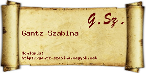 Gantz Szabina névjegykártya